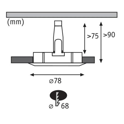 Paulmann 93599 - SET 3x LED GU10/7W IP44 Prigušiva svjetiljka za kupaonicu NOVA 230V