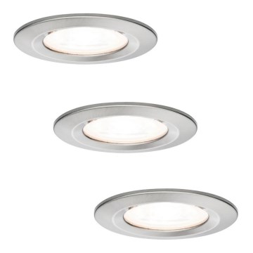Paulmann 93599 - SET 3x LED GU10/7W IP44 Prigušiva svjetiljka za kupaonicu NOVA 230V