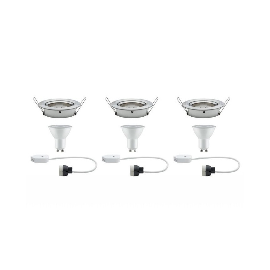 Paulmann 93607 - SET 3x LED GU10/7W IP23 Prigušiva svjetiljka za kupaonicu NOVA 230V
