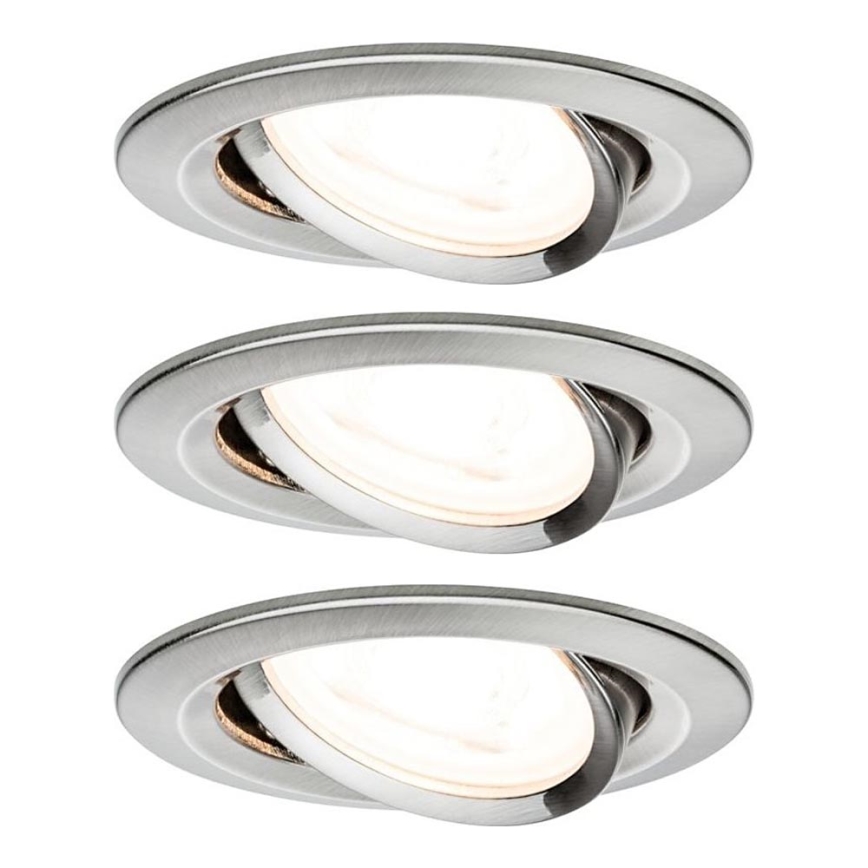 Paulmann 93652 - SET 3x LED GU10/6,1W IP23 Ugradbena svjetiljka za kupaonicu 230V