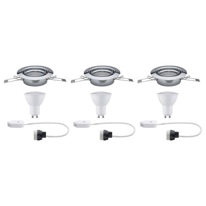 Paulmann 93847 - SET 3xLED-GU10/4,5W Ugradbena svjetiljka PREMIUM LINE 230V