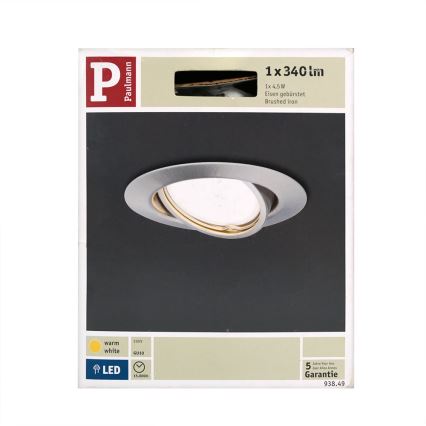 Paulmann 93849 - LED-GU10/4,5W Ugradbena svjetiljka PREMIUM LINE 230V