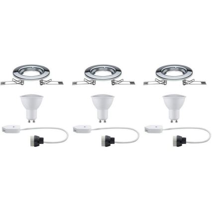 Paulmann 93853 - SET 3xLED-GU10/4,5W Ugradbena svjetiljka STARR 230V