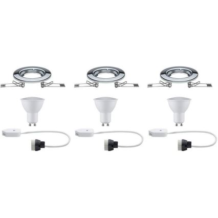 Paulmann 93853 - SET 3xLED-GU10/4,5W Ugradbena svjetiljka STARR 230V