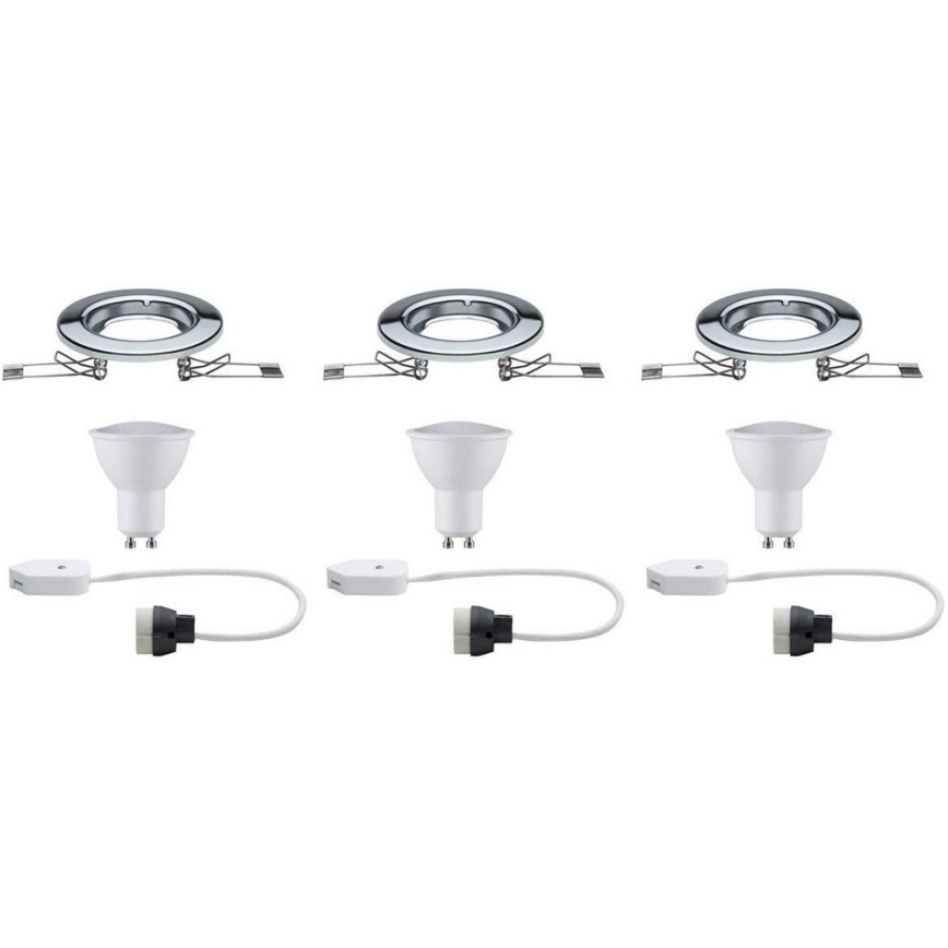 Paulmann 93853 - SET 3xLED-GU10/4,5W Ugradbena svjetiljka STARR 230V