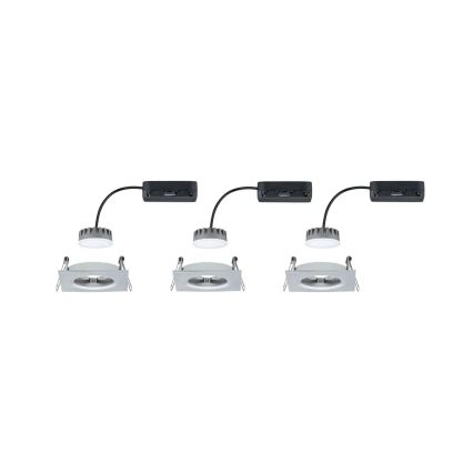 Paulmann 93895 - SET 3xLED/6W IP44 Prigušiva ugradbena svjetiljka za kupaonicu NOVA 230V