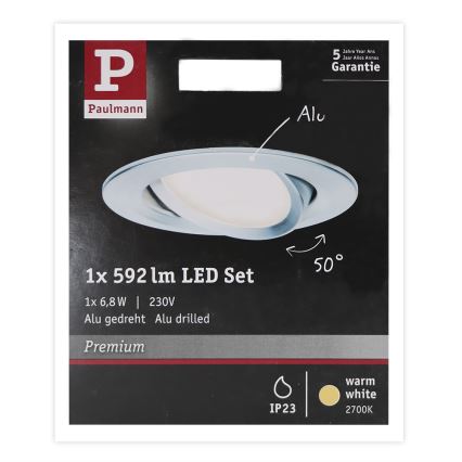 Paulmann 93898 - LED/6,8W IP23 Ugradbena svjetiljka za kupaonicu COIN 230V