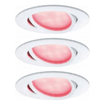 Paulmann 93940 - SET 3x LED RGBW/2W IP23 Dimmabilno kupaonsko ugradbeno svjetlo 230V