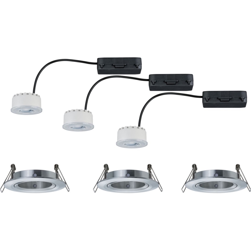 Paulmann 93943 - SET 3x LED/6,8 W IP23 Prigušiva ugradna stropna svjetiljka za kupaonicu COIN 230 V