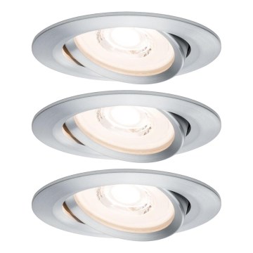 Paulmann 93943 - SET 3x LED/6,8 W IP23 Prigušiva ugradna stropna svjetiljka za kupaonicu COIN 230 V