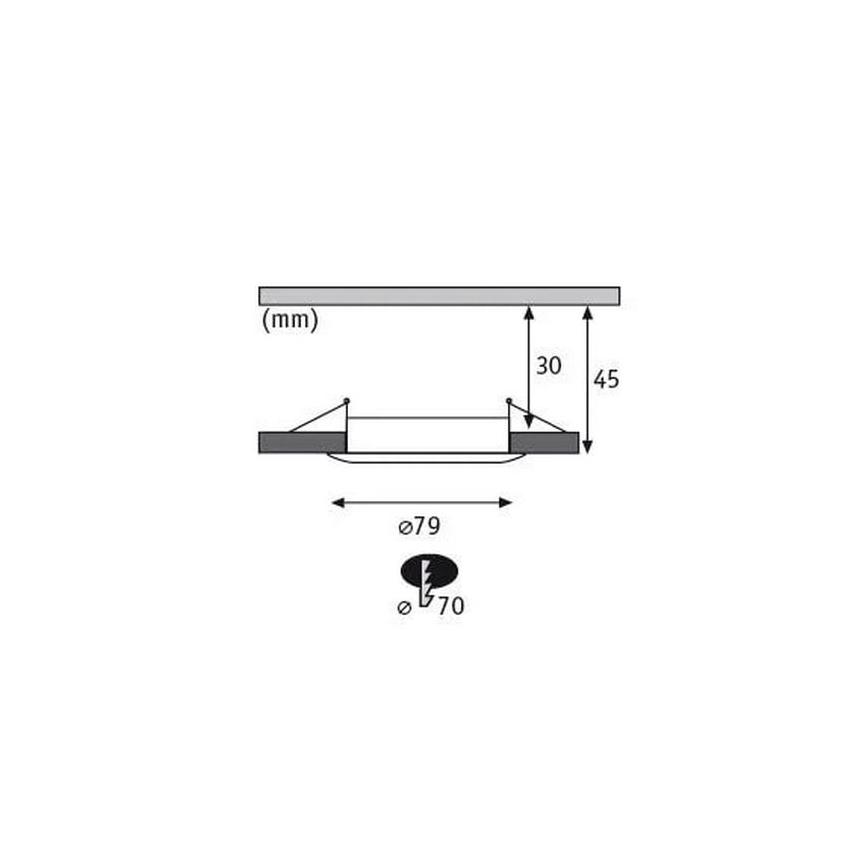 Paulmann 93976 - SET 3xLED/6,8W IP44 Ugradbena svjetiljka za kupaonicu COIN 230V