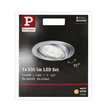 Paulmann 93983 - LED/6,8W IP23 Ugradbena svjetiljka za kupaonicu COIN 230V