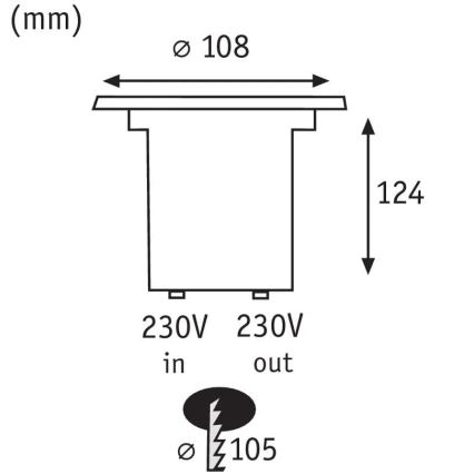 Paulmann 93992 - LED GU10/3,5W IP67 Vanjska ugradbena svjetiljka SPECIAL 230V