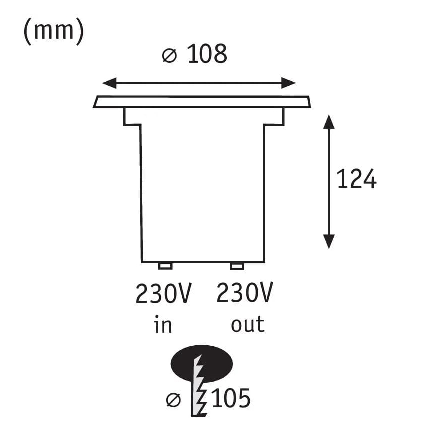Paulmann 93992 - LED GU10/3,5W IP67 Vanjska ugradbena svjetiljka SPECIAL 230V