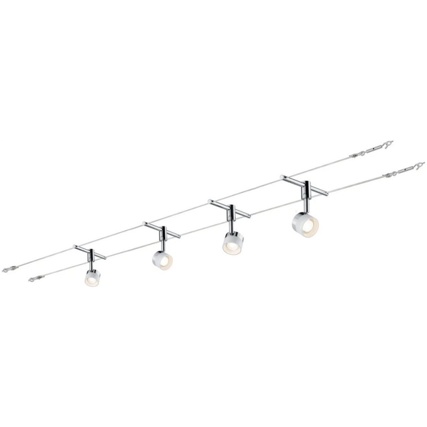Paulmann 94080 - SET 4xLED/4,8W Ugradbena svjetiljka za kabelski sustav STAGE 230V sjajni krom