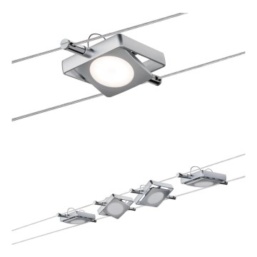 Paulmann 94107 - Komplet 4xLED/4,3W kabelski sustav MAC 230V matirani krom