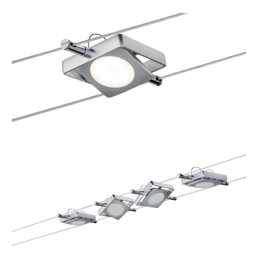 Paulmann 94107 - SET 4xLED/4,3W spot svjetiljka za kabelski sustav MAC 230V matirani krom