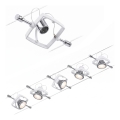 Paulmann 94134 - SET 5xGU5,3/10W Kompletan kabelski sustav MAC 230V bijela