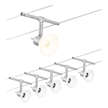 Paulmann 94136 - SET 5xGU5,3/10W Reflektor za kabelski sustav SHEELA 230V sjajni krom