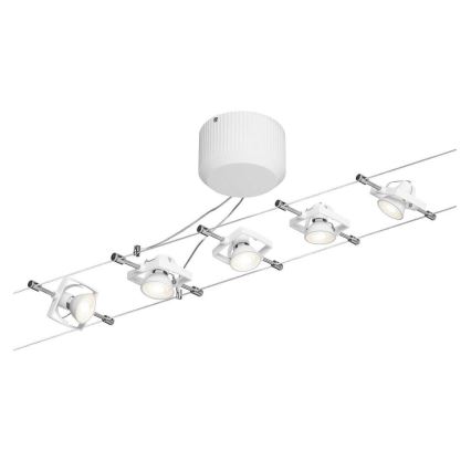 Paulmann 94149 - SET 5xGU5,3/10W Reflektorska svjetiljka za sustav sajli TECH 230V bijela