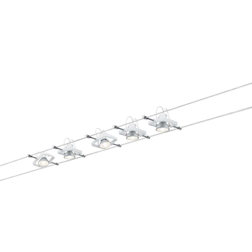 Paulmann 94149 - SET 5xGU5,3/10W Reflektorska svjetiljka za sustav sajli TECH 230V bijela