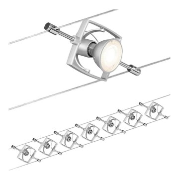 Paulmann 94152 - SET 7xGU5,3/10W Luster na sajli MAC 230V krom