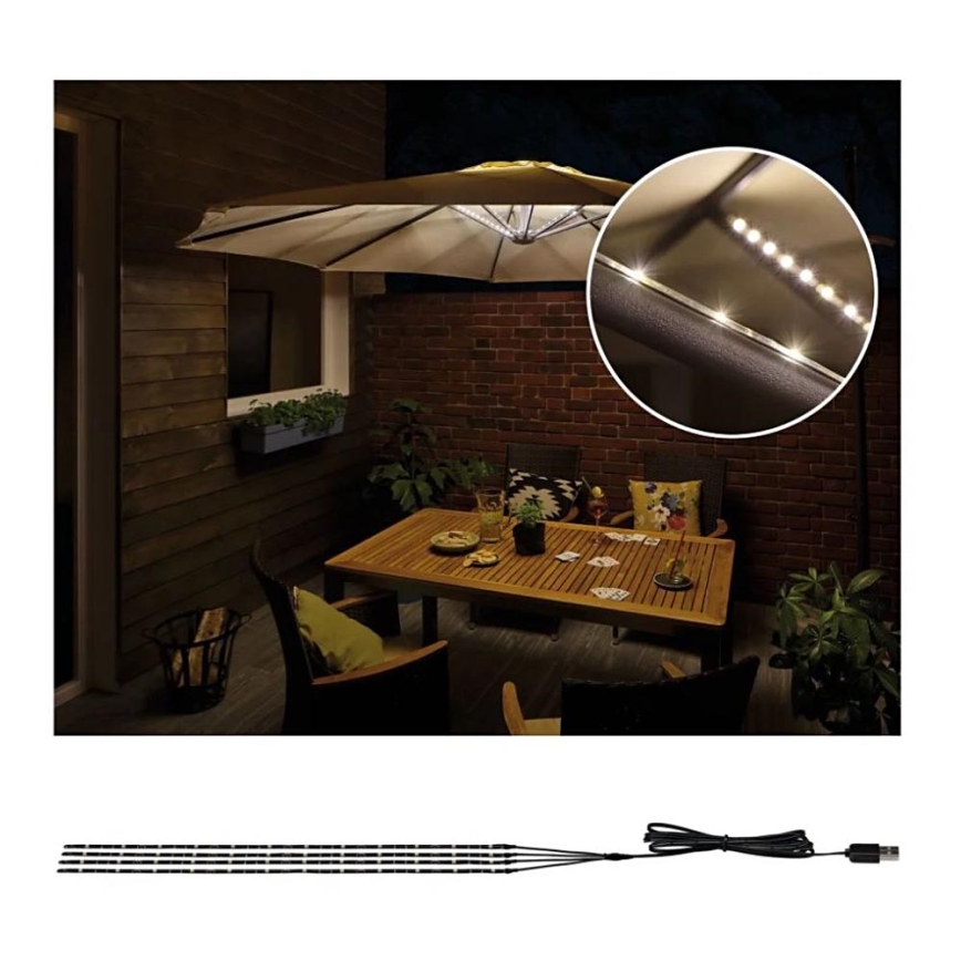 Paulmann 94208 - LED/1,8W Rasvjeta za suncobran PARASOL 5V/USB 1,6m