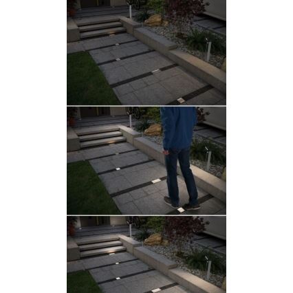 Paulmann 94238 - LED/0,7W IP67 Solarna rasvjeta za kućni prilaz sa senzorom ARON 3,7V 650 mAh