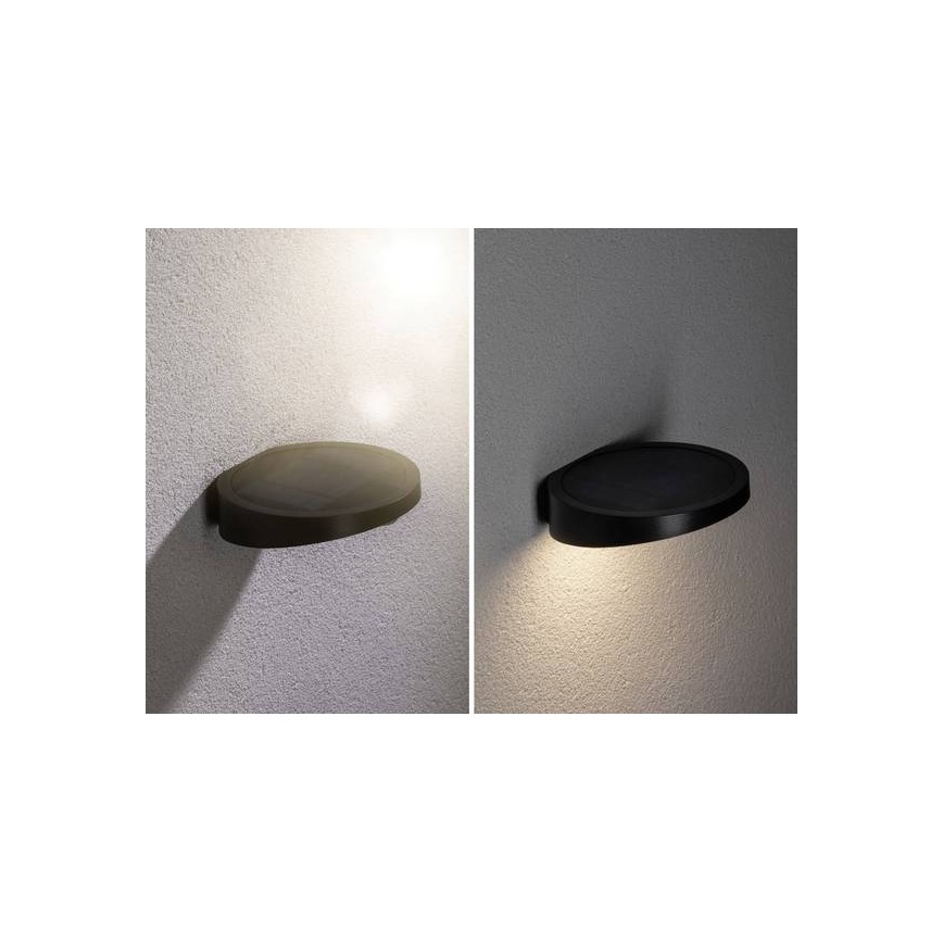 Paulmann 94246 - LED/1,2W IP44 Vanjska solarna svjetiljka sa senzorom RYSE 3,7V 1800 mAh