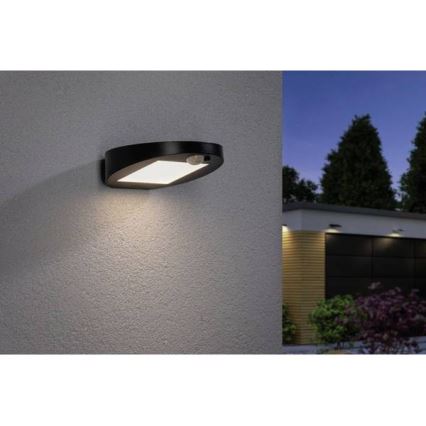 Paulmann 94246 - LED/1,2W IP44 Vanjska solarna svjetiljka sa senzorom RYSE 3,7V 1800 mAh