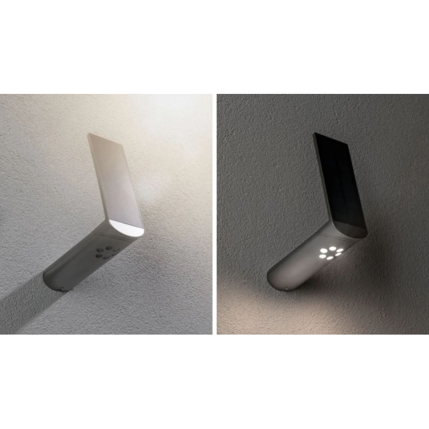 Paulmann 94261 - LED/1,2W IP44 Solarna zidna svjetiljka sa senzorom ILIAS 3,7V
