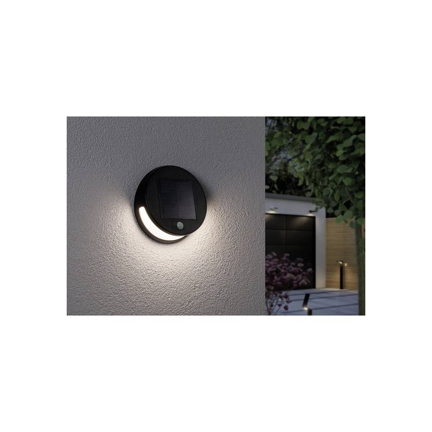 Paulmann 94265 - LED/3W IP44 Vanjska solarna svjetiljka sa senzorom HELENA 3,7V 1800 mAh