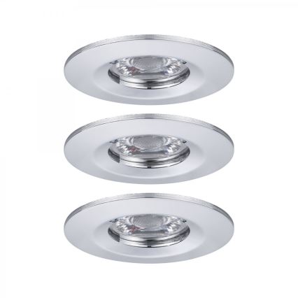 Paulmann 94303 - SET 3xLED/4W IP44 Ugradbena svjetiljka za kupaonicu COIN 230V