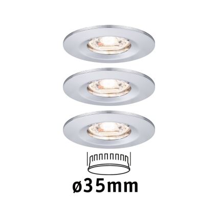 Paulmann 94303 - SET 3xLED/4W IP44 Ugradbena svjetiljka za kupaonicu COIN 230V