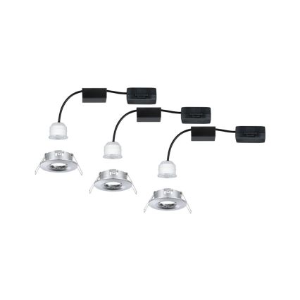 Paulmann 94303 - SET 3xLED/4W IP44 Ugradbena svjetiljka za kupaonicu COIN 230V