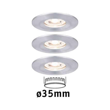 Paulmann 94305 - SET 3xLED/4W IP44 Ugradbena svjetiljka za kupaonicu NOVA 230V