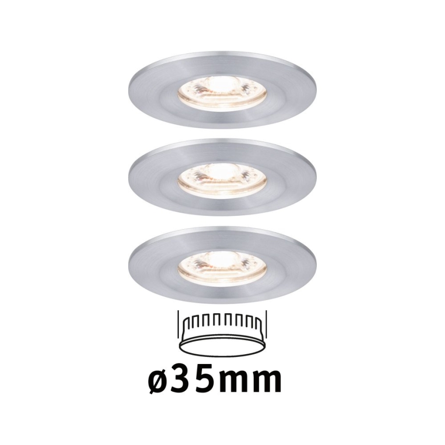 Paulmann 94305 - SET 3xLED/4W IP44 Ugradbena svjetiljka za kupaonicu NOVA 230V