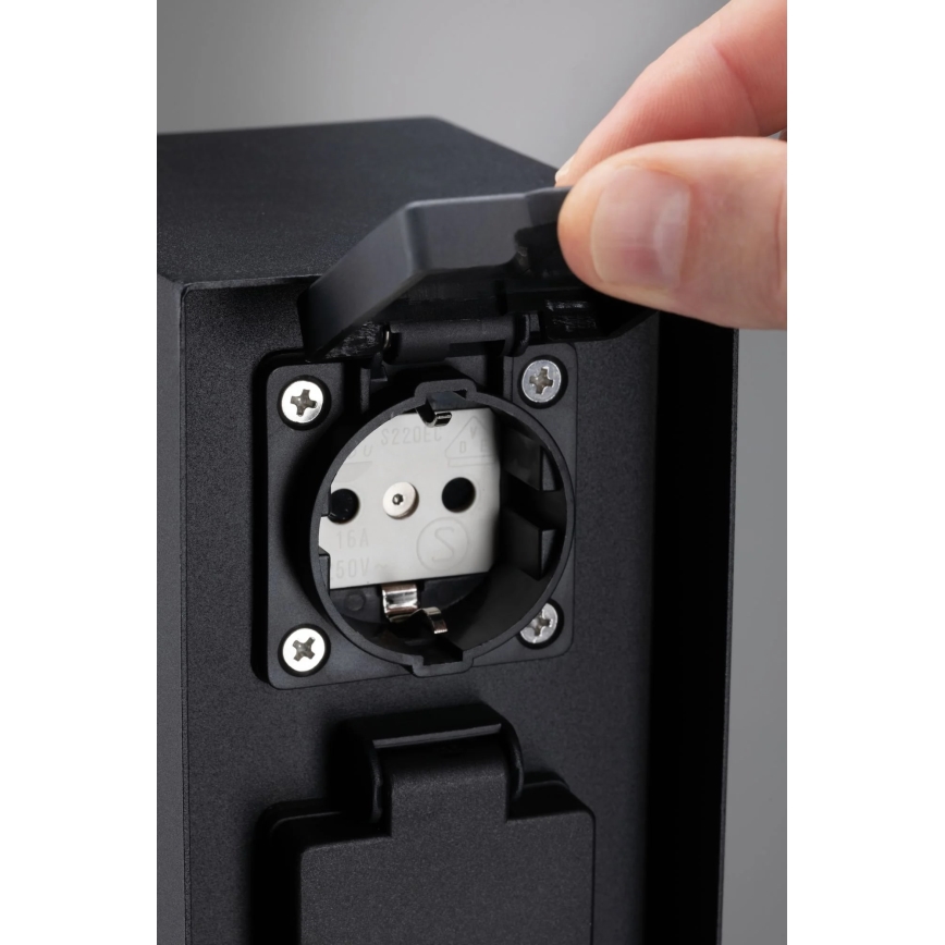 Paulmann 94313 - Vanjski stup za utičnice RIO 4Z SCHUKO 230V IP44