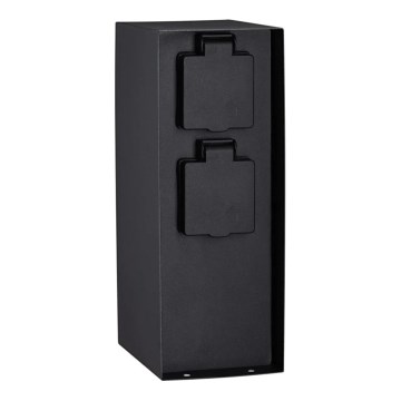 Paulmann 94315 -Vanjski stup s utičnicama sa senzorom za dan/noć RIO 3U SCHUKO 230V IP44