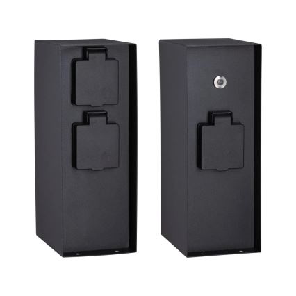 Paulmann 94315 - Vanjski stup za utičnice s sumrak senzorom RIO 3Z SCHUKO 230V IP44