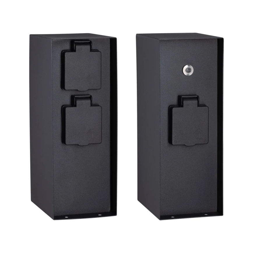 Paulmann 94315 - Vanjski stup za utičnice s sumrak senzorom RIO 3Z SCHUKO 230V IP44