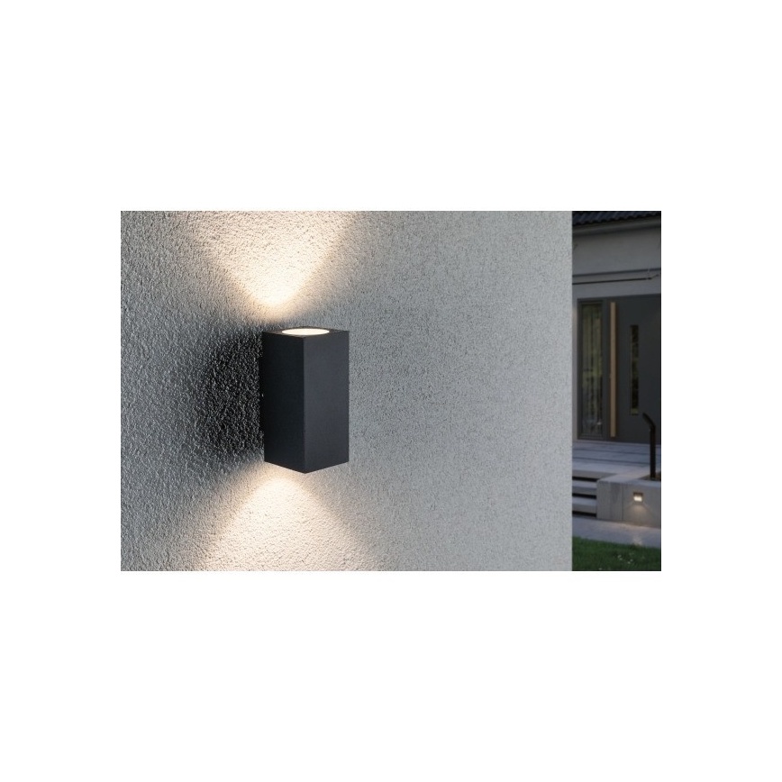 Paulmann 94328 - 2xLED/2,8W IP44 Vanjska zidna svjetiljka FLAME 230V antracit