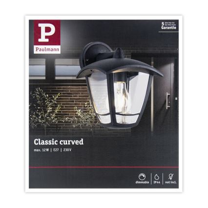 Paulmann 94392 - 1xE27/12W IP44 Vanjska zidna svjetiljka CLASSIC 230V