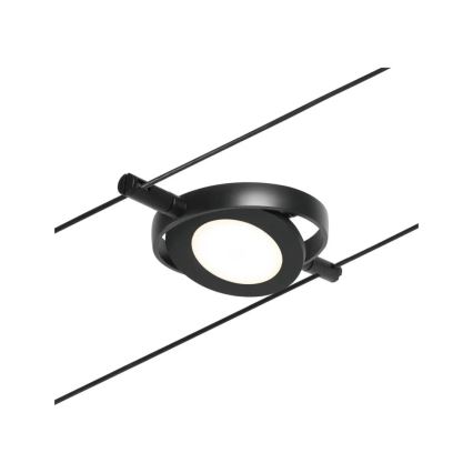 Paulmann 94418 - KOMPLET 5xLED/4,5W Kompletan sustav sa sajlom ROUNDMAC 230V crna