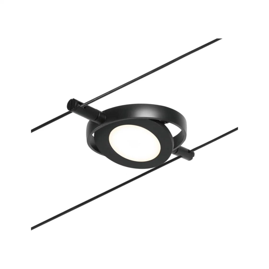 Paulmann 94418 - KOMPLET 5xLED/4,5W Kompletan sustav sa sajlom ROUNDMAC 230V crna