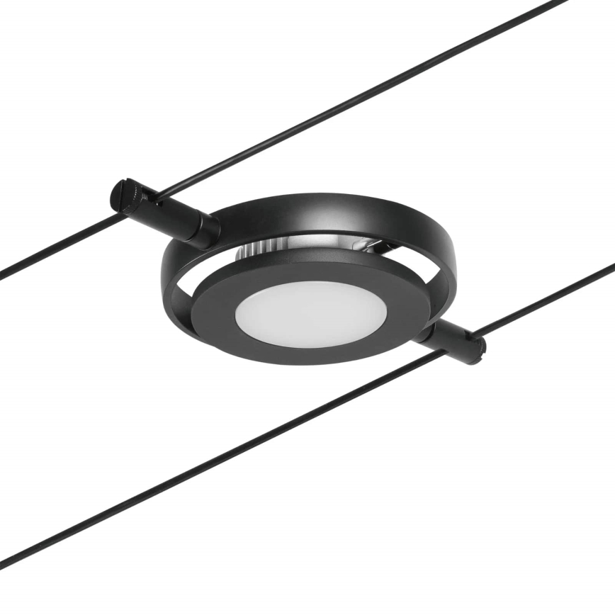Paulmann 94418 - KOMPLET 5xLED/4,5W Kompletan sustav sa sajlom ROUNDMAC 230V crna