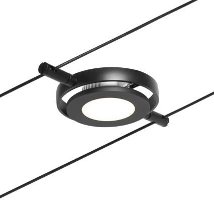 Paulmann 94418 - KOMPLET 5xLED/4,5W Kompletan sustav sa sajlom ROUNDMAC 230V crna