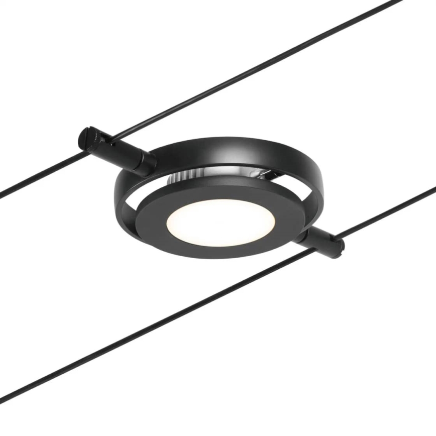 Paulmann 94418 - KOMPLET 5xLED/4,5W Kompletan sustav sa sajlom ROUNDMAC 230V crna