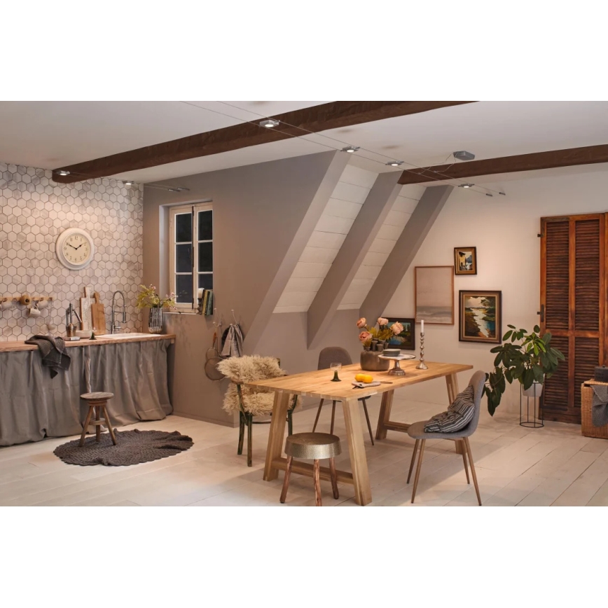 Paulmann 94420 - SET 5xLED/4,5W Kompletan kabelski sustav MAC 230V matni krom