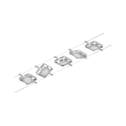 Paulmann 94420 - SET 5xLED/4,5W Kompletan kabelski sustav MAC 230V matni krom